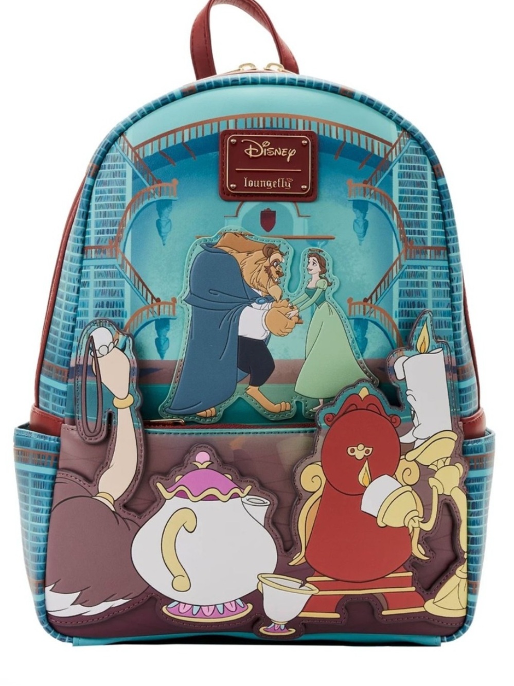 Loungefly Beauty and the Beast Library Mini Backpack New!